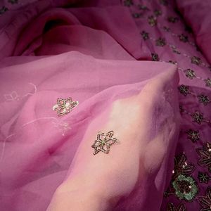 Pink Embroidered Suit For Festive On Eid