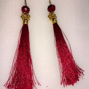 Long Silk Thread Earrings