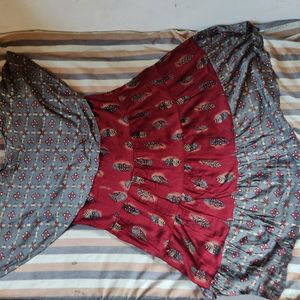 Rusted Red And Gray Coloured Kurthi