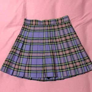 Purple Checkered Skirt💌