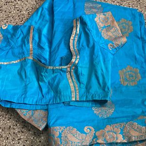 Used Blue Saree