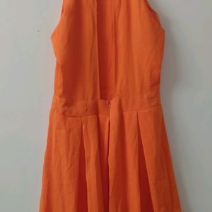 Orange Backless Dress