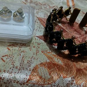 Brand New Earings And A Black Kada