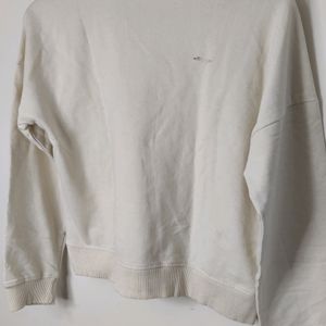 Dressberry Beige Solid Sweatshirt