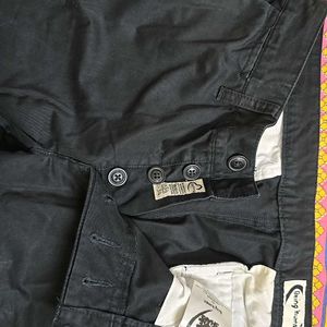 Being Human 34inch Black Cotton Trouser