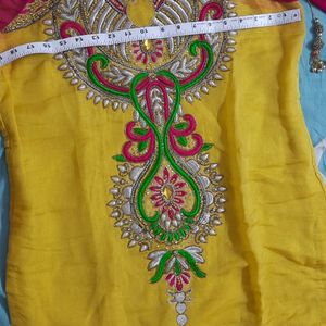 Stitched Party Wear Kurti And Dupatta