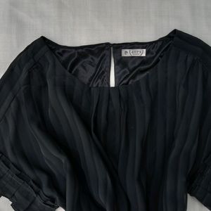 New Korean Black Loose Blouson