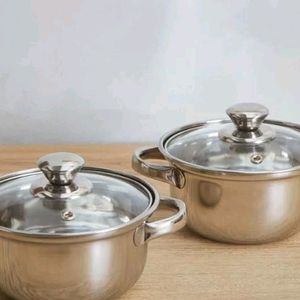 Pack Of 2 Serving Bowl With Glass Lids