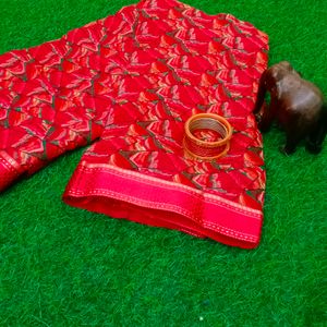 Beautiful chiffon saree with lace border