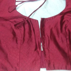 New Studio Shringaar Maroon Design Saree Blouse