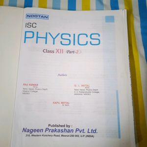 A Nootan ISC Physics Class XII Part 2 Book