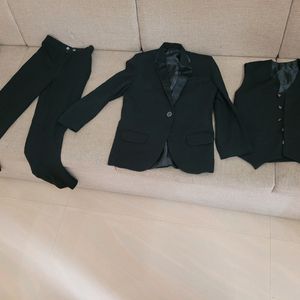 Branded Male Kid Black Suit