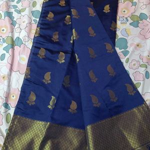 Traditional Women Blue Saree