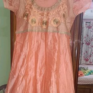 Cotton Peach Suit Set 38 Inch Size