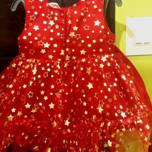 3-6 Month Beautiful Red Colour Dress