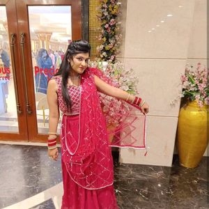 full lehnga choli with duppata and blouse