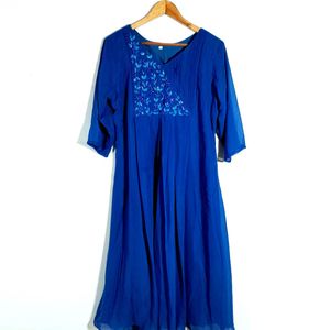 Indigo Blue A Line Kurta For Women's