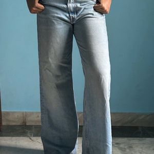 Ice Blue Wide Leg Jeans