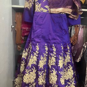 Partywear New Stitched Padded Gown With Dupatta