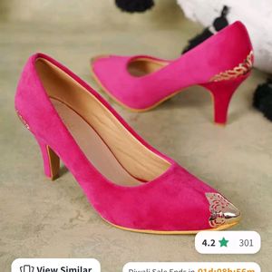 Dressberry Velvet Pink Heels