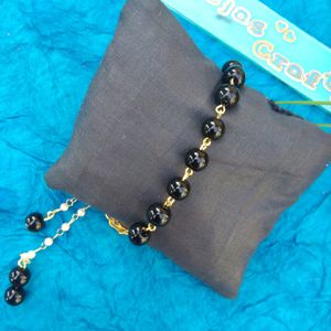 Black Beaded Bracelet