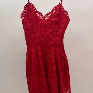 H&M Lace Red Play suit