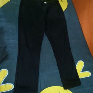 Zudio Men Formal/Casual Pant, Black, Cotton, Solid Fitting.