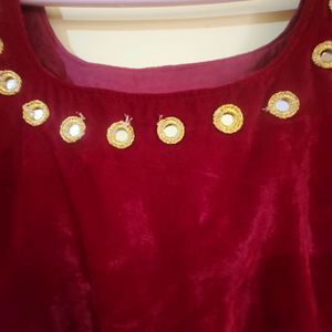 Velvet Anarkali Top