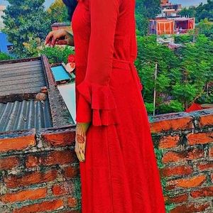 Beautiful Red Gown For Girls