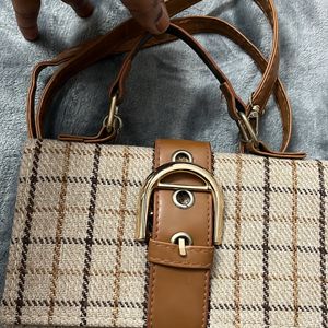 Checked Sling Bag