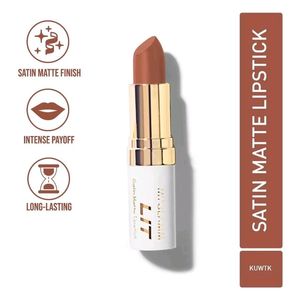 MyGlamm LIT Satin Matte Lipstick - KUWTK (Brown)