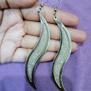 Silver-Tone Wave Earrings