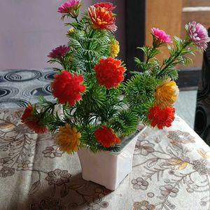 3 Artificial Flower Pots