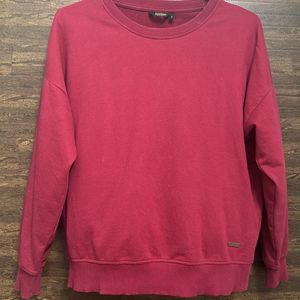 Burgundy Solid Sweatshirt