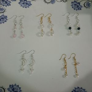 Set Of 5 Pair Earrings