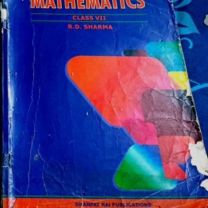 Rd Sharma Class 7 Math  Book . Only One Time Used