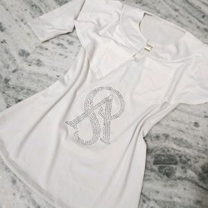 Beautiful White Stylish Top For Girls