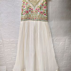 White Embroidered Heavy Anarkali dress