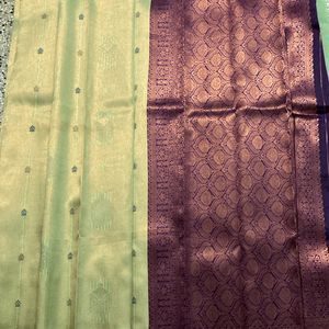 New Wedding Semi Silk Saree For Grabs