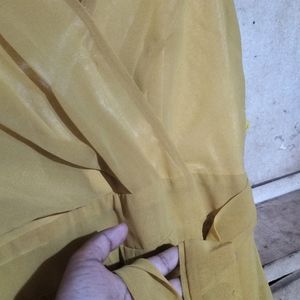 Yellow Satinish Dress