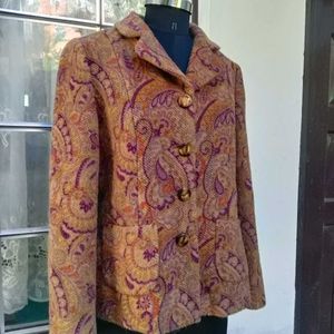 Paisley Pattern Korean Made Coat