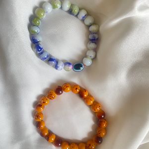 Trendy Beads Bracelet (pair Of 2)