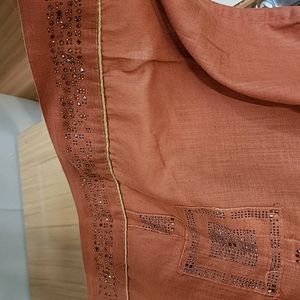 Orange Cotton Kurti