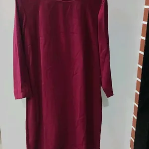 Maroon Shift Dress