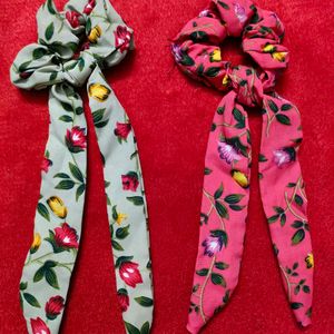 Printed Elastic Hair Scrunchies