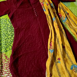 Beautiful Maroon Patiala Set For 4-5 Years Girl