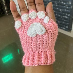 Crochet Catpaw Fingerless Gloves