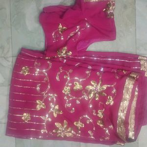 Saree Along With Designer Blouse