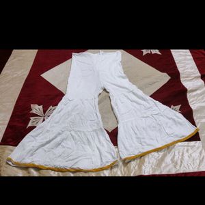 Yellow & White Sharara Suit For Girls And Women