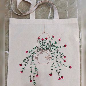 Hand painted tote bag